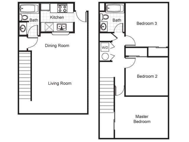 3 Beds floor plan